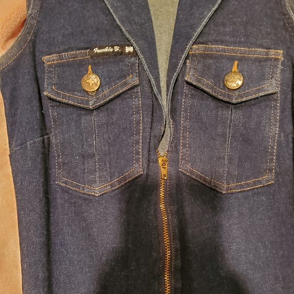 Frankie b Denim jumpsuit zip front - Picture 3 of 4
